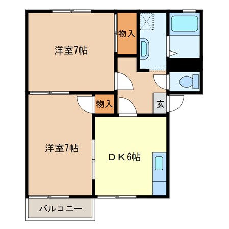 クレッセントヴィラA棟の物件間取画像